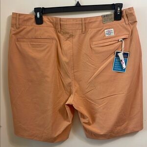 Faherty Men's Orange Flat Front Shorts